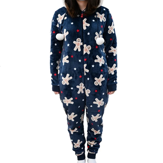 공급 업체 도매 동물 Jumpsuit 잠옷 맞춤형 크리스마스 긴 소매 잠옷 Onesie 가을 겨울 플란넬 Loungewear