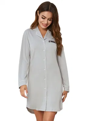 부티크 연약한 여성 잠옷 긴 소매 폴리에스테 95% 스판덱스 5% 잠옷 가정 잠옷